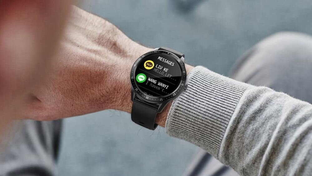 Smartwatch MAXCOM FW43 Cobalt 2 ekran bateria czujniki zdrowie sport pasek ładowanie pojemność rozdzielczość łączność sterowanie krew puls rozmowy smartfon aplikacja