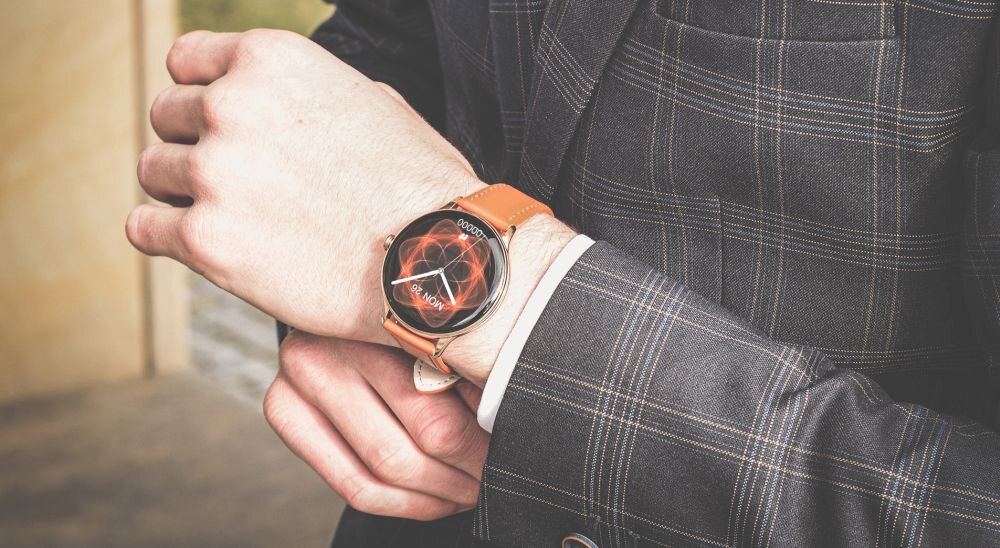 Smartwatch MAXCOM FW48 Vanad  ekran bateria czujniki zdrowie sport pasek ładowanie pojemność rozdzielczość łączność sterowanie krew puls rozmowy smartfon aplikacja 