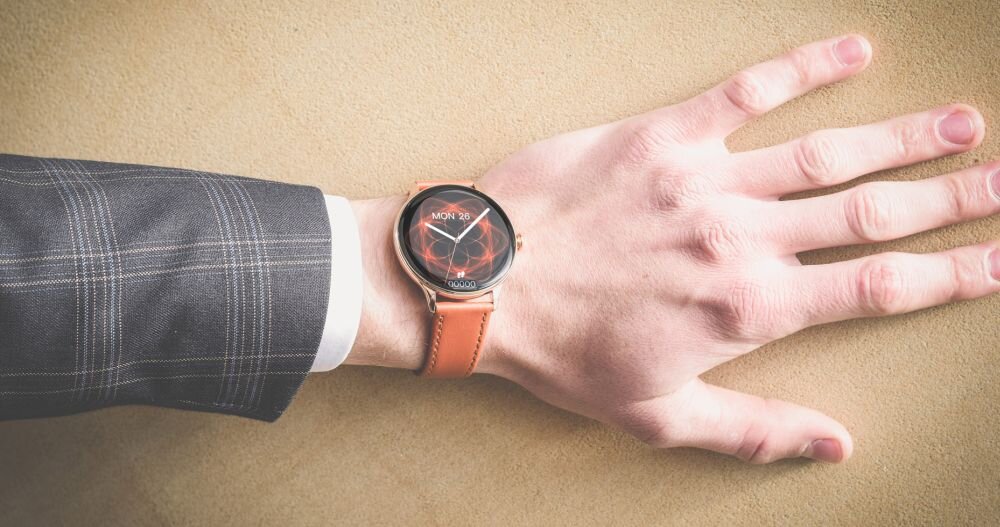 Smartwatch MAXCOM FW48 Vanad  ekran bateria czujniki zdrowie sport pasek ładowanie pojemność rozdzielczość łączność sterowanie krew puls rozmowy smartfon aplikacja 