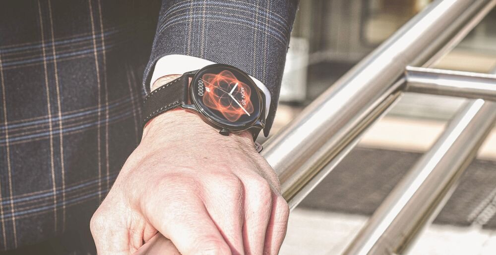 Smartwatch MAXCOM FW48 Vanad  ekran bateria czujniki zdrowie sport pasek ładowanie pojemność rozdzielczość łączność sterowanie krew puls rozmowy smartfon aplikacja 