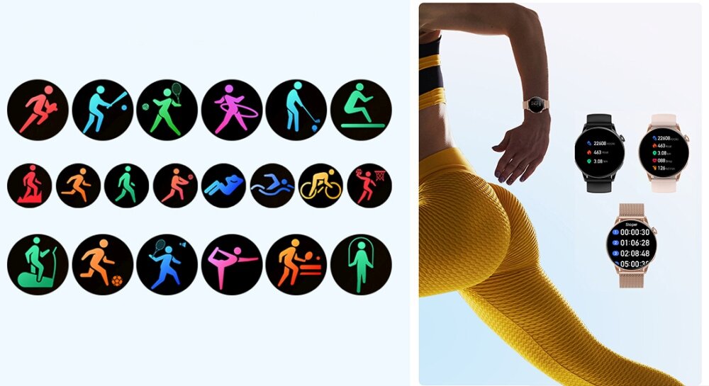 Smartwatch MAXCOM FW58 Vanad Pro wyświetlacz dopasowanie tarcza zdrowie saturacja krwi ciśnienie krwi sen monitoring oddech cykl menstruacyjny powiadomienia wiadomości alarmy jakość tryby sportowe długa praca