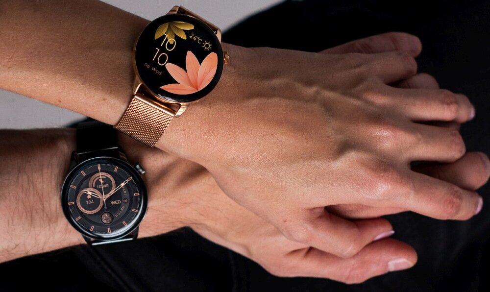 Smartwatch MAXCOM FW58 Vanad Pro wyświetlacz dopasowanie tarcza zdrowie saturacja krwi ciśnienie krwi sen monitoring oddech cykl menstruacyjny powiadomienia wiadomości alarmy jakość tryby sportowe długa praca
