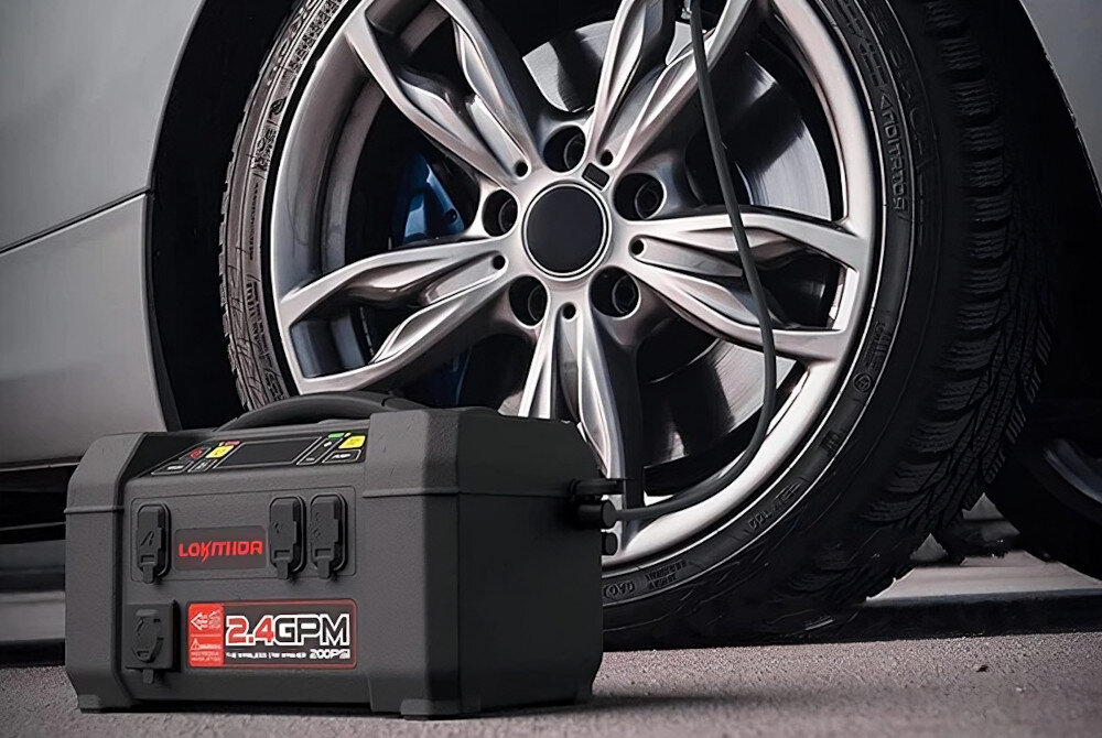 Powerbank LOKITHOR Jump Starter 5w1 AW401 20000mAh 60W kompresor funkcje ciśnienie zalety cechy opis