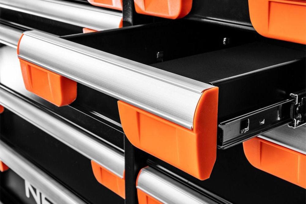 Szafka narzędziowa 7 szuflad PRO NEO 84-225+G NEO - 7 szuflad, pełne wysuwanie, organizacja narzędzi