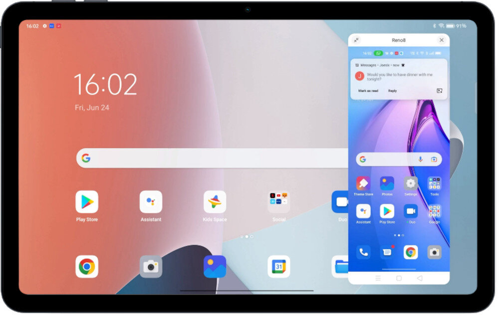 Tablet OPPO Pad Air 10.36 4/128 GB Wi-Fi Szary przesyłanie ekran obsługa schowek przesyłanie funkcje