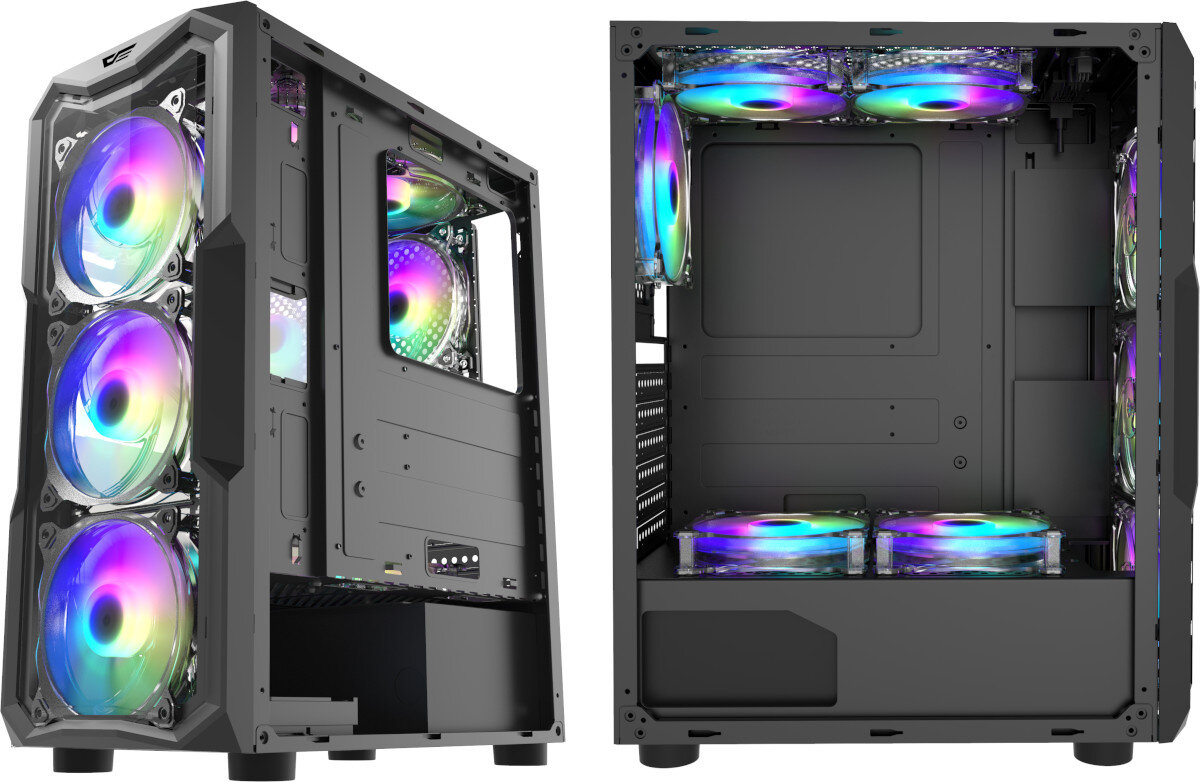 Obudowa DARKFLASH Aquarius Acrylic kompatybilność płyty główne pojemność wnęki dyski