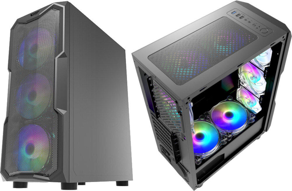 Obudowa DARKFLASH Aquarius Acrylic wygląd styl wielkość wymiary typ