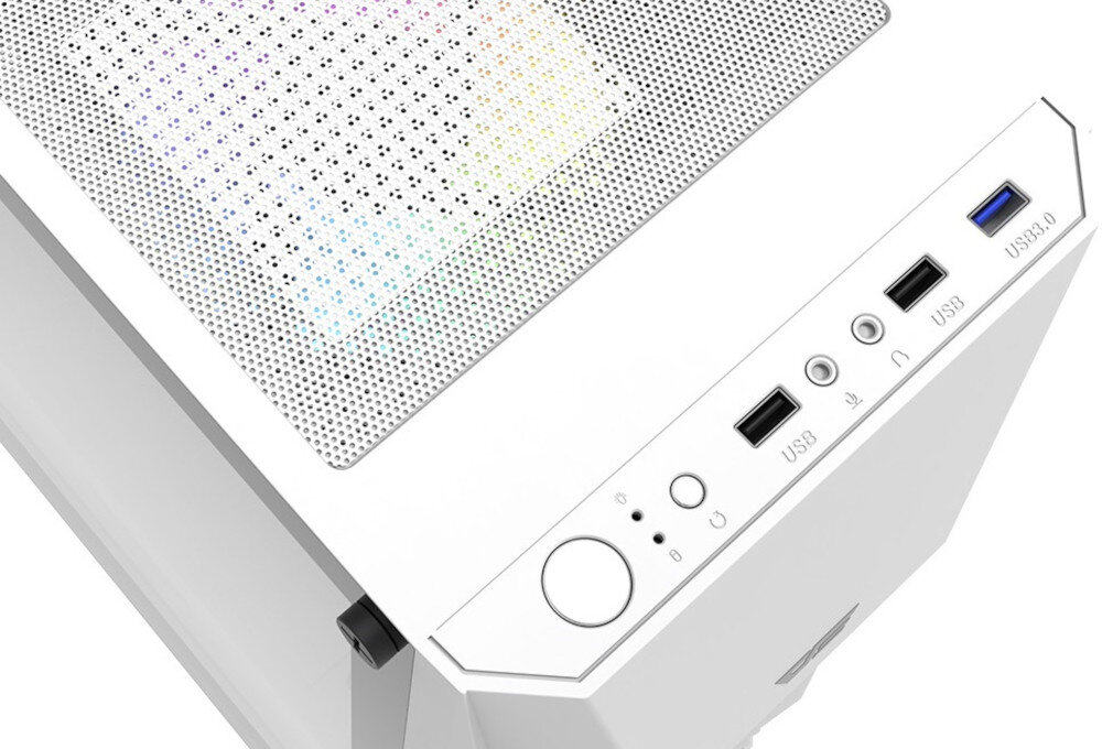 Obudowa DARKFLASH DK150 Biały porty złącza wejścia