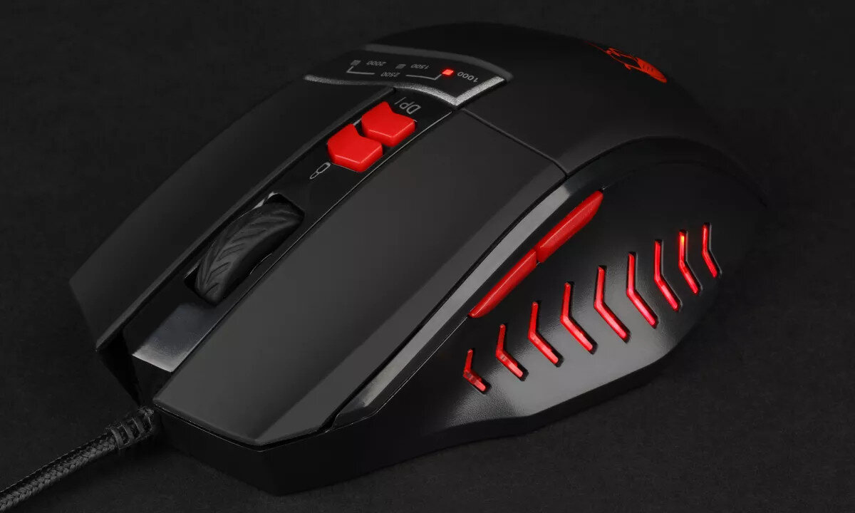 Mysz KONIX Runemaster Evo ergonomia kształt wielkość