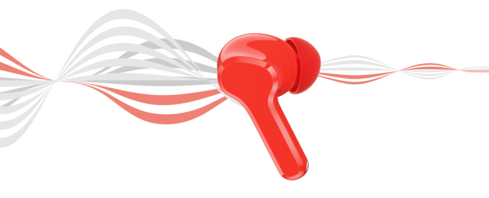 Słuchawki dokanałowe REALME Buds T100 WAGA KONSTRUKCJA DŹWIĘK BLUETOOTH MIKROFON REDUKCJA SZUMÓW WYGODA REGULACJA USTAWIEŃ BATERIA