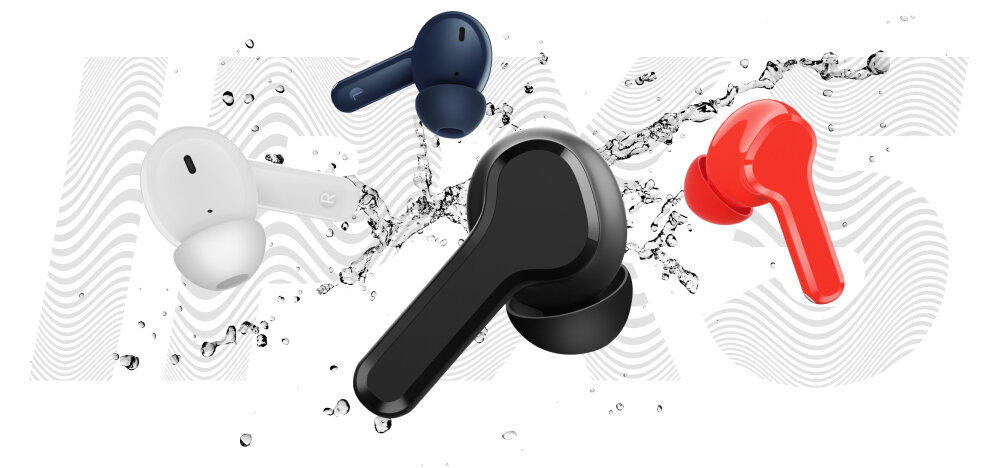 Słuchawki dokanałowe REALME Buds T100 WAGA KONSTRUKCJA DŹWIĘK BLUETOOTH MIKROFON REDUKCJA SZUMÓW WYGODA REGULACJA USTAWIEŃ BATERIA