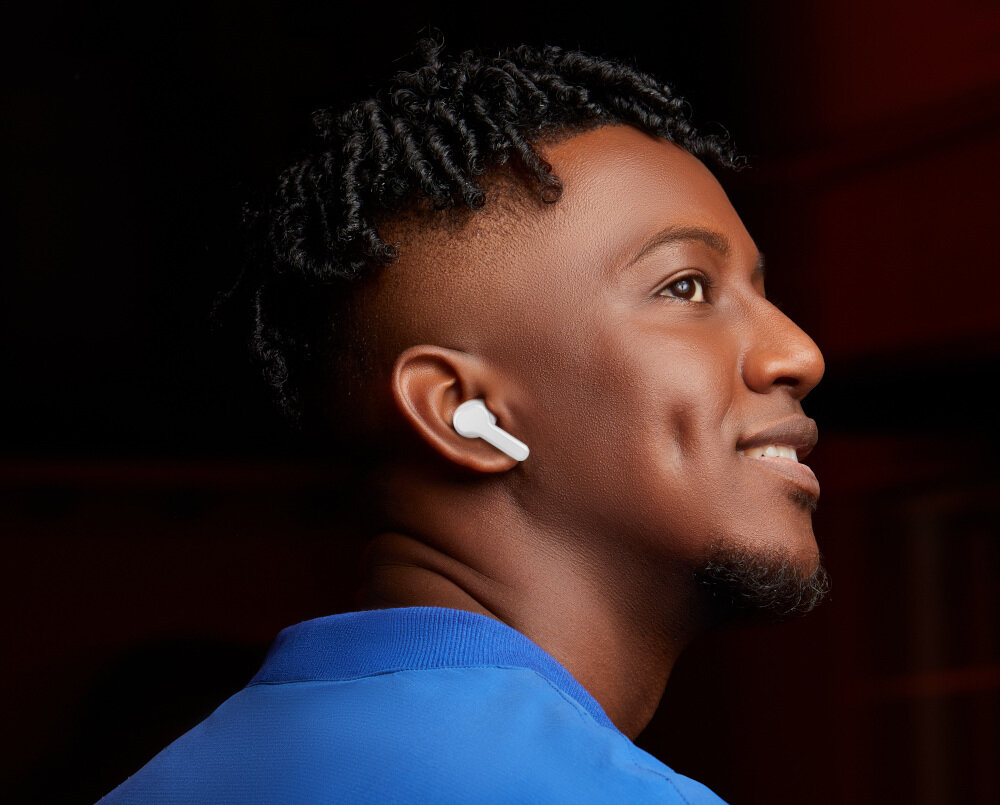 Słuchawki dokanałowe REALME Buds T100 WAGA KONSTRUKCJA DŹWIĘK BLUETOOTH MIKROFON REDUKCJA SZUMÓW WYGODA REGULACJA USTAWIEŃ BATERIA