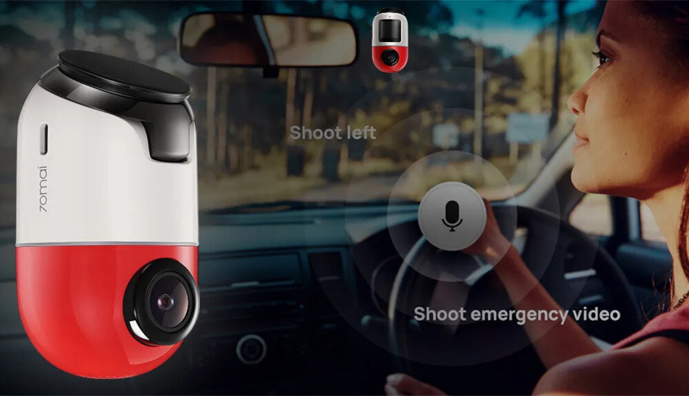 Wideorejestrator 70MAI X200 Dash Cam Omni 128GB Czerwony komendy sterowanie obsługa