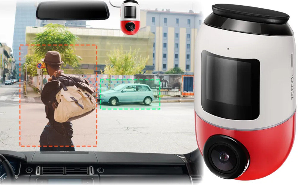 Wideorejestrator 70MAI X200 Dash Cam Omni 128GB Czerwony czujniki algorytmy śledzenie
