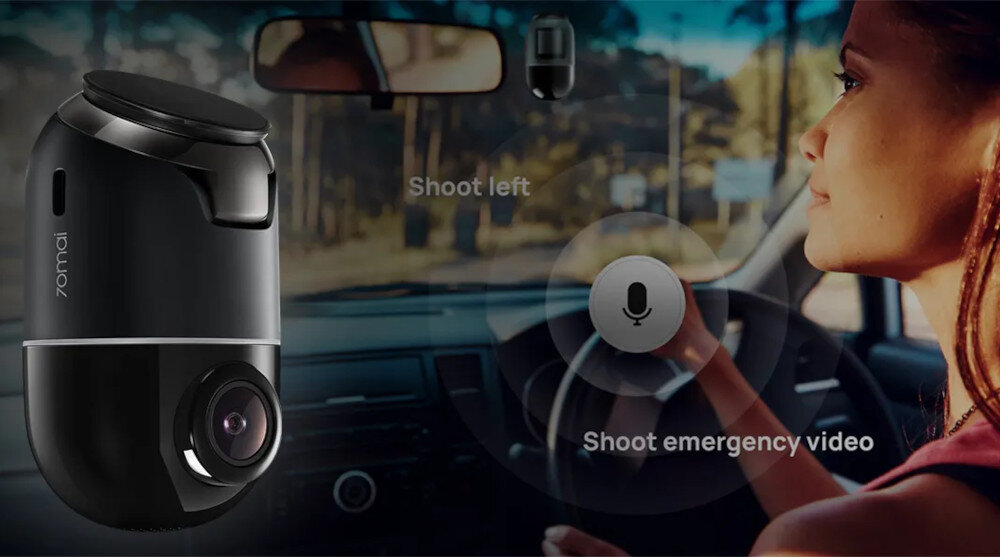 Wideorejestrator 70MAI X200 Dash Cam Omni 32GB Czarny sterowanie komendy obsługa