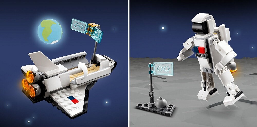 LEGO CREATOR Prom kosmiczny 31134 dziecko kreatywność zabawa nauka rozwój klocki figurki minifigurki jakość tradycja konstrukcja nauka wyobraźnia role jakość bezpieczeństwo wyobraźnia budowanie pasja hobby funkcje instrukcja aplikacja LEGO Builder