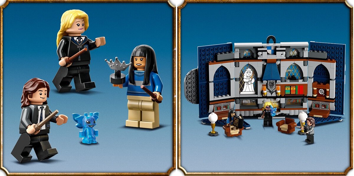 LEGO Harry Potter Flaga Ravenclawu 76411 dziecko kreatywność zabawa nauka rozwój klocki figurki minifigurki jakość tradycja konstrukcja nauka wyobraźnia role jakość bezpieczeństwo wyobraźnia budowanie pasja hobby funkcje instrukcja aplikacja LEGO Builder