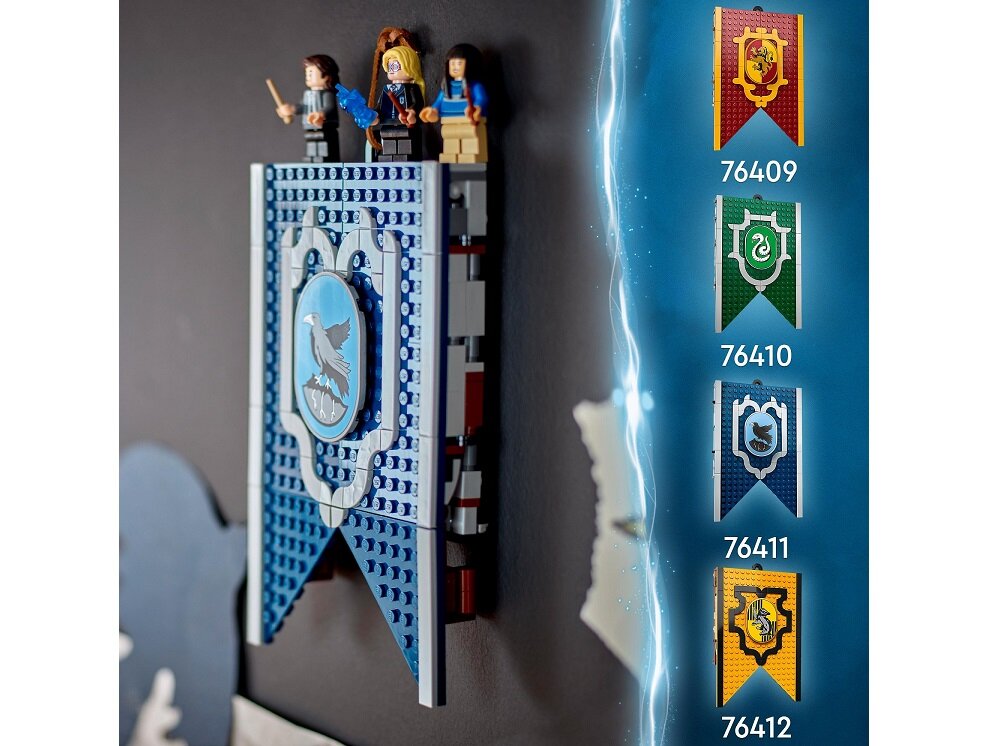 LEGO Harry Potter Flaga Ravenclawu 76411 dziecko kreatywność zabawa nauka rozwój klocki figurki minifigurki jakość tradycja konstrukcja nauka wyobraźnia role jakość bezpieczeństwo wyobraźnia budowanie pasja hobby funkcje instrukcja aplikacja LEGO Builder