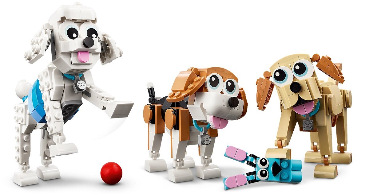 LEGO CREATOR Urocze psiaki 31137 dziecko kreatywność zabawa nauka rozwój klocki figurki minifigurki jakość tradycja konstrukcja nauka wyobraźnia role jakość bezpieczeństwo wyobraźnia budowanie pasja hobby funkcje instrukcja aplikacja LEGO Builder Psie przygody