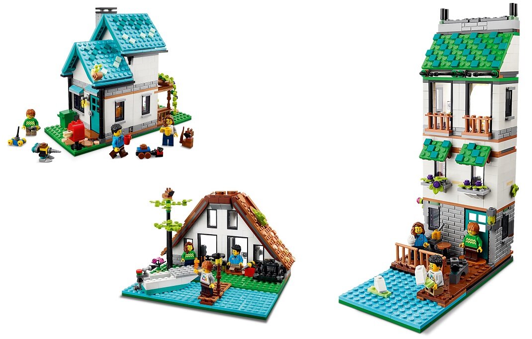 LEGO CREATOR Przytulny dom 31139 dziecko kreatywność zabawa nauka rozwój klocki figurki minifigurki jakość tradycja konstrukcja nauka wyobraźnia role jakość bezpieczeństwo wyobraźnia budowanie pasja hobby funkcje instrukcja aplikacja LEGO Builder
