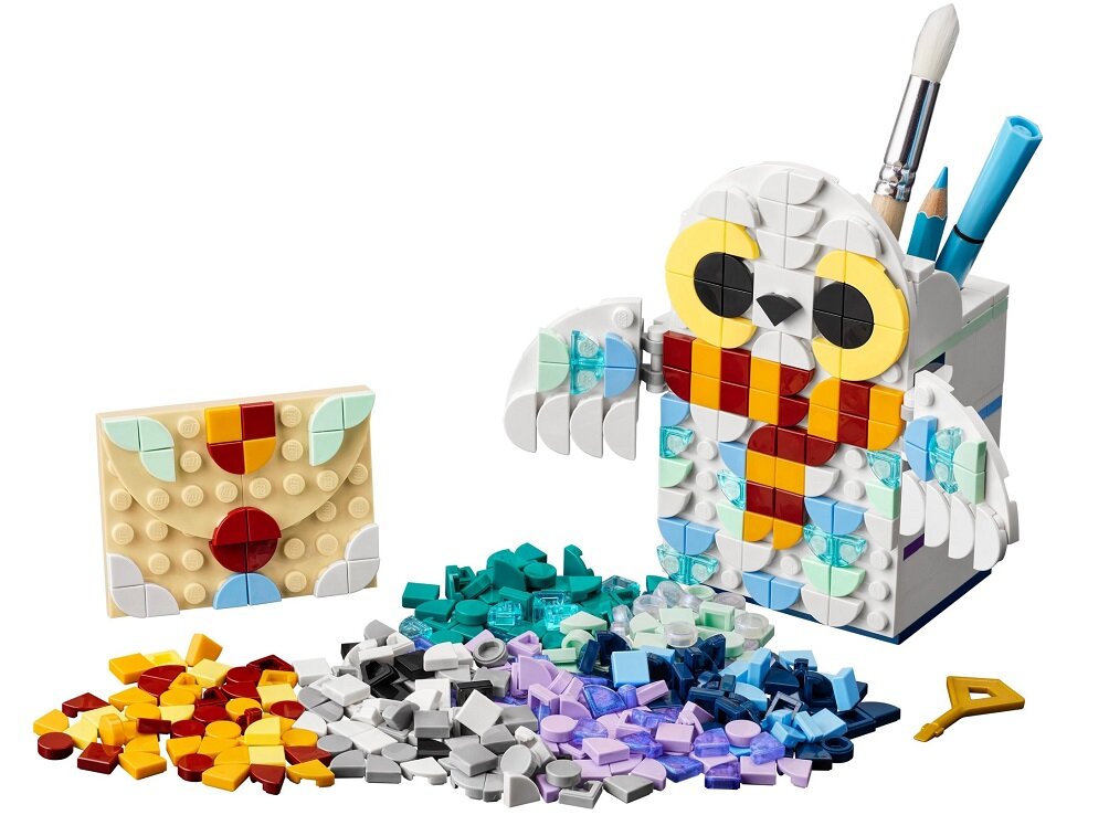 LEGO DOTS Pojemnik na długopisy w kształcie Hedwigi 41809 dziecko kreatywność zabawa nauka rozwój klocki figurki minifigurki jakość tradycja konstrukcja nauka wyobraźnia role jakość bezpieczeństwo wyobraźnia budowanie pasja hobby funkcje instrukcja aplikacja LEGO Builder harry potter Kultowa mądra sowa