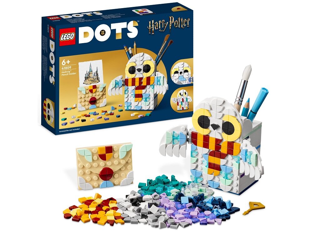 LEGO DOTS Pojemnik na długopisy w kształcie Hedwigi 41809 dziecko kreatywność zabawa nauka rozwój klocki figurki minifigurki jakość tradycja konstrukcja nauka wyobraźnia role jakość bezpieczeństwo wyobraźnia budowanie pasja hobby funkcje instrukcja aplikacja LEGO Builder harry potter Kultowa mądra sowa