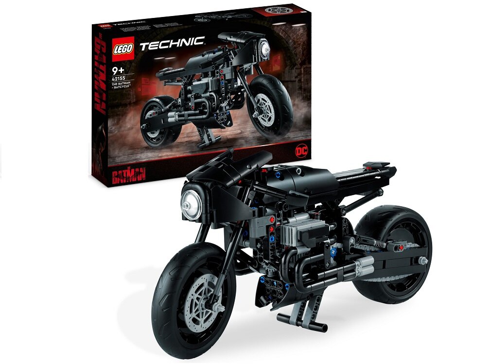LEGO Technic Batman - Batmotor 42155 dziecko kreatywność zabawa nauka rozwój klocki figurki minifigurki jakość tradycja konstrukcja nauka wyobraźnia role jakość bezpieczeństwo wyobraźnia budowanie pasja hobby funkcje instrukcja aplikacja LEGO Builder superbohaterowie wyzwanie gratka