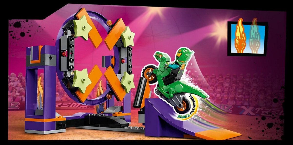 LEGO City Wyzwanie kaskaderskie - Rampa z kołem do przeskakiwania 60359 dziecko kreatywność zabawa nauka rozwój klocki figurki minifigurki jakość tradycja konstrukcja nauka wyobraźnia role jakość bezpieczeństwo wyobraźnia budowanie pasja hobby funkcje instrukcja aplikacja LEGO Builder