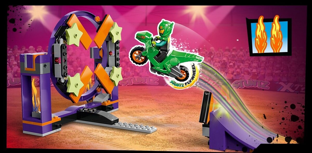 LEGO City Wyzwanie kaskaderskie - Rampa z kołem do przeskakiwania 60359 dziecko kreatywność zabawa nauka rozwój klocki figurki minifigurki jakość tradycja konstrukcja nauka wyobraźnia role jakość bezpieczeństwo wyobraźnia budowanie pasja hobby funkcje instrukcja aplikacja LEGO Builder