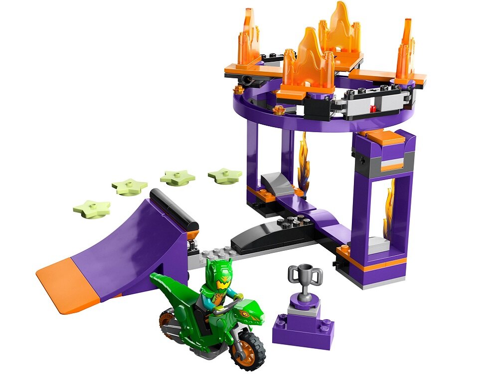 LEGO City Wyzwanie kaskaderskie - Rampa z kołem do przeskakiwania 60359 dziecko kreatywność zabawa nauka rozwój klocki figurki minifigurki jakość tradycja konstrukcja nauka wyobraźnia role jakość bezpieczeństwo wyobraźnia budowanie pasja hobby funkcje instrukcja aplikacja LEGO Builder