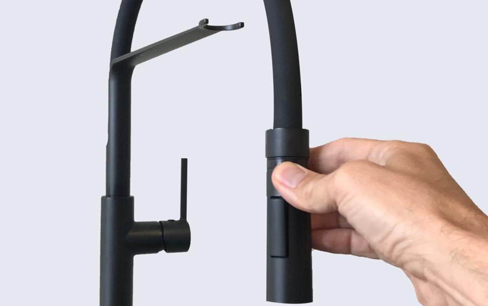 ŚMIGIELSKI Galman poręczna elegancka dźwignia boczna bateria czystość użytkowanie zacieki bakterie elastyczna wylewka przełącznik strumień woda