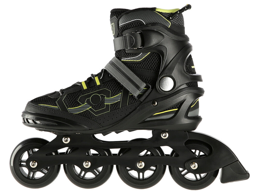 Łyżworolki NILS EXTREME NA9157 rozmiar 45 Czarno-żółty mocna solidna lekka konstrukcja aluminiowa ploza wentylowane oddychajca przepuszczalna membrana