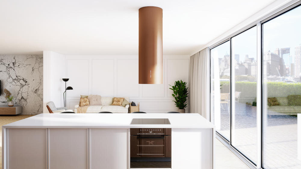 GLOBALO Cylindro Isola 39.6 stylistyka ponadczasowość materiały stal lakierowana mat stylistyka design kuchnia