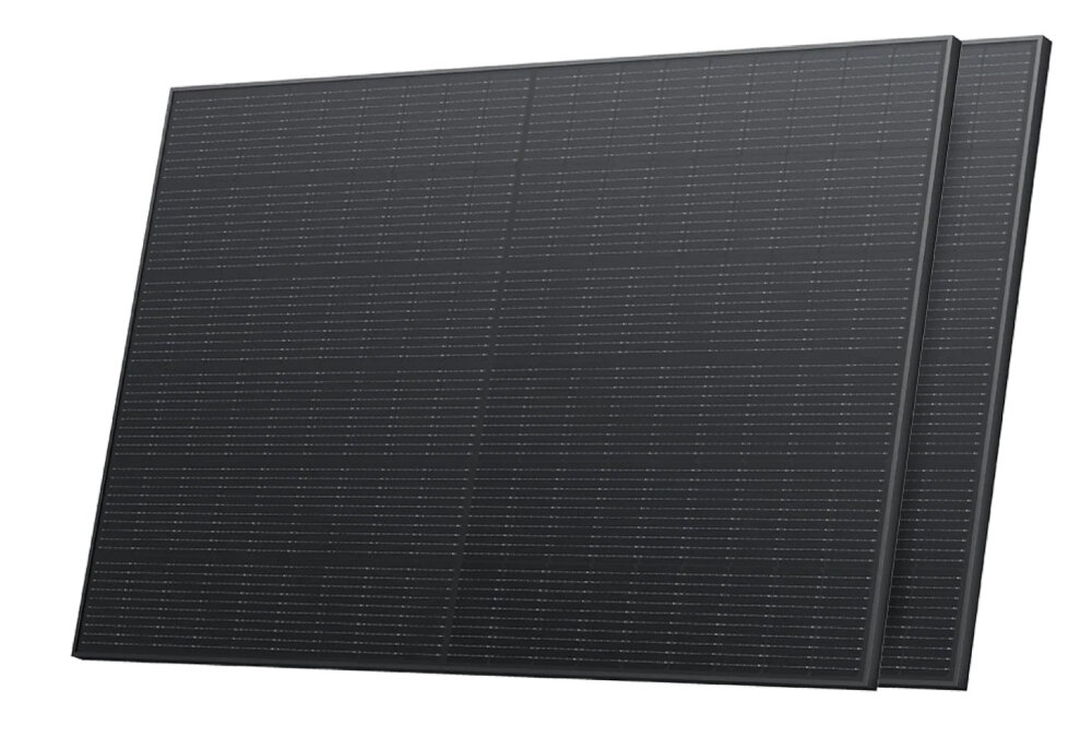 Panel fotowoltaiczny ECOFLOW Rigid Solar Panel 400W 2 szt. moc 400 W sprawnmosc konwersjim na poziomie 23% wieksze oszczednosci efektywnosc energetyczna