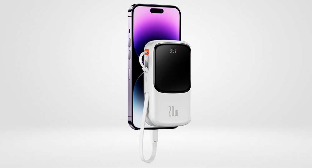 Powerbank BASEUS Qpow Pro 10000mAh 20W Biały Urządzenia moc ładowanie wymiary bateria pojemność bezpieczeństwo lekkość wygoda