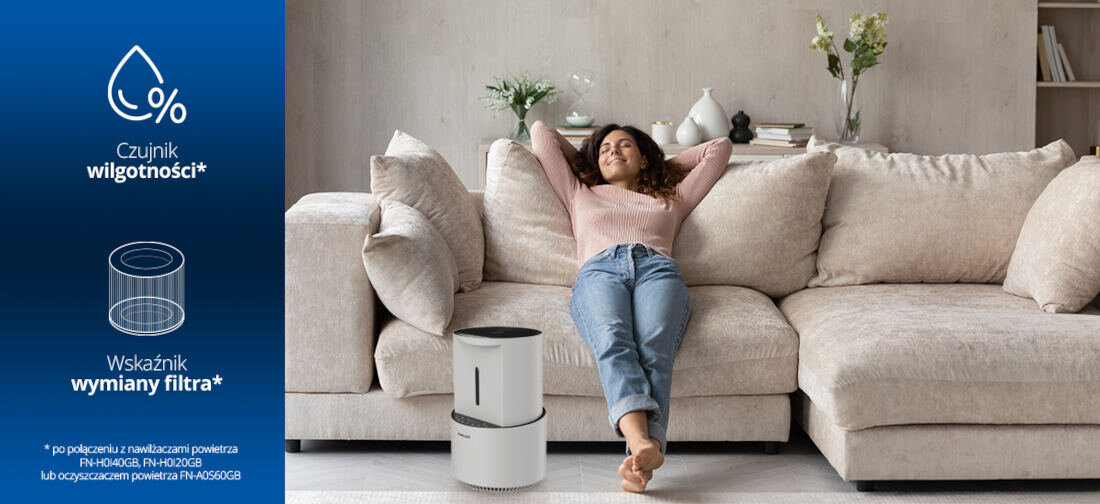 Zbiornik na wodę FINLUX FN-T0W40GB Łatwa obsługa i wskaźnik wymiany filtra