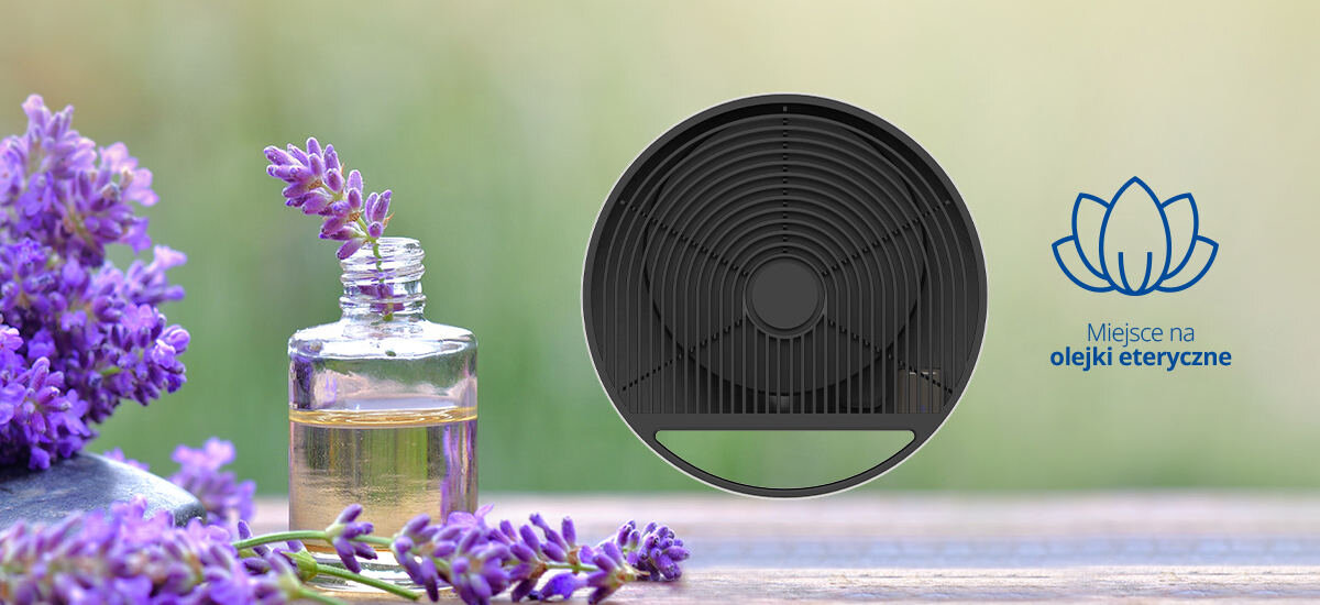 Zbiornik na wodę FINLUX FN-T0W20GB dedykowane miejsce na olejki eteryczne