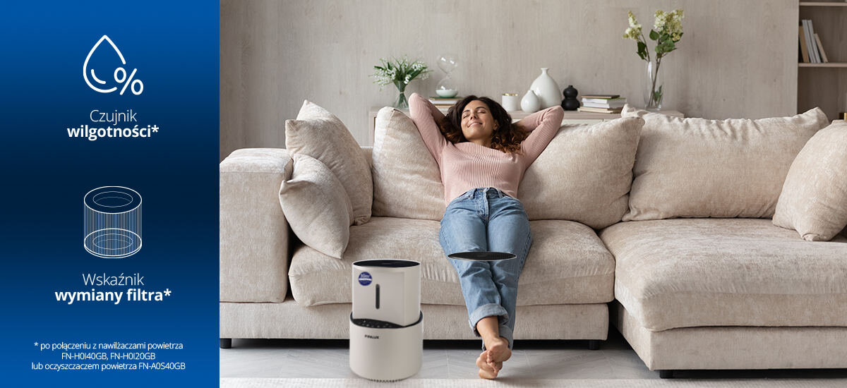 Zbiornik na wodę FINLUX FN-T0W20GB Łatwa obsługa i wskaźnik wymiany filtra