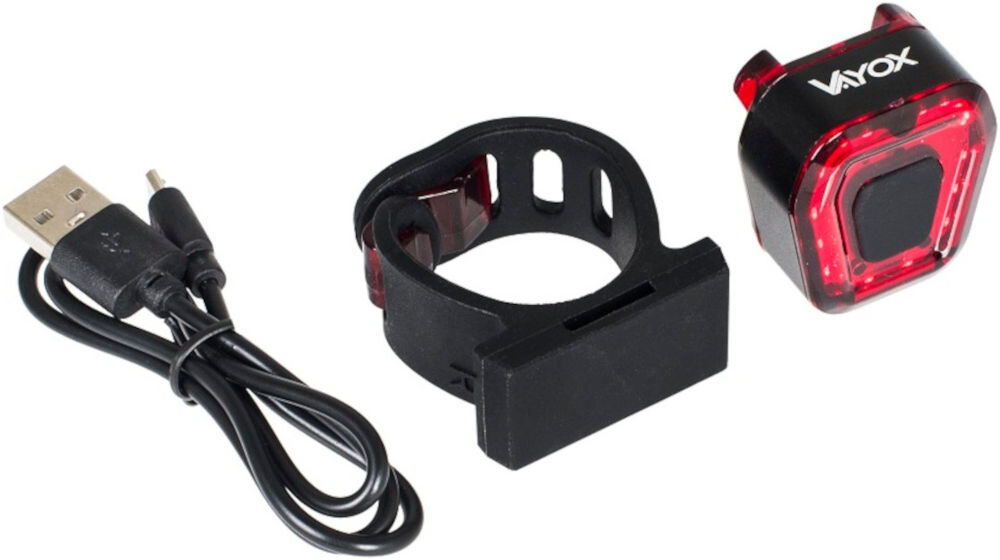 Lampka rowerowa VAYOX VA0048 kabel ładujący mocowanie