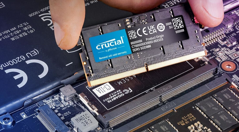 Pamięć RAM CRUCIAL 16GB 4800MHz CT16G48C40S5 DDR5 taktowanie 5600 MHz opóźnienia cykli CL46