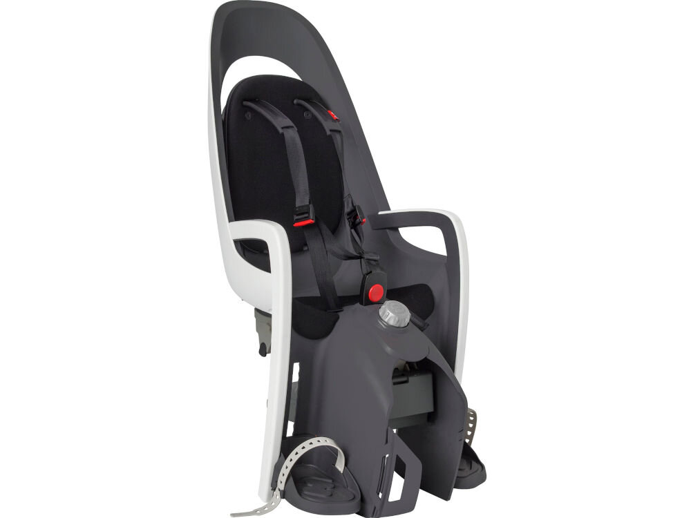 Fotelik rowerowy HAMAX Caress Adapter Szaro-biało-czarny udźwig