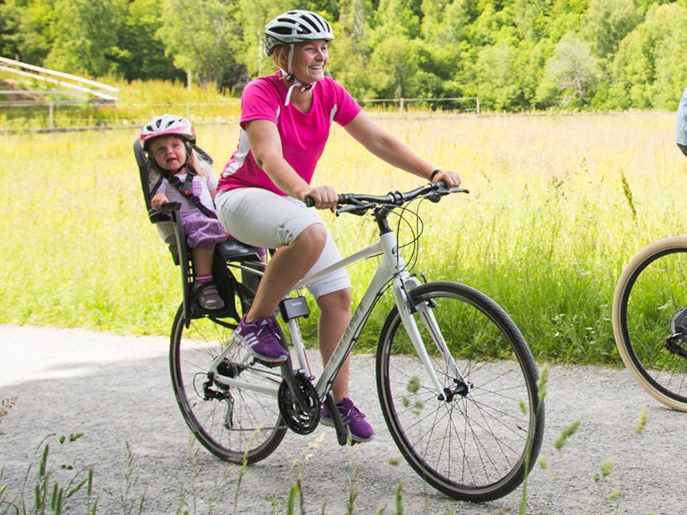 Fotelik rowerowy HAMAX Smiley Szaro-czerwony odblaski szelki paski rower z bagażnikiem bez
