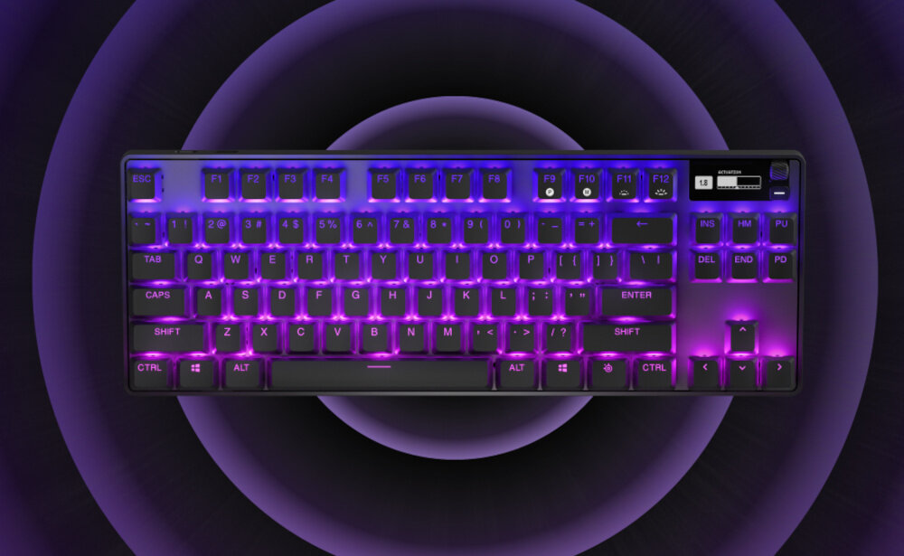 Klawiatura STEELSERIES Apex Pro TKL Wireless Wired szybkość zastosowanie technologia wygoda nacisk siła gra kontrola wyświetlacz OLEDD projekt