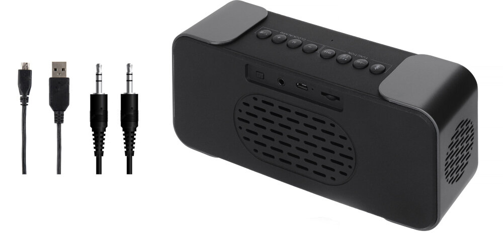 Radiobudzik ADLER AD 1190 Srebrny Radio FM dwa głośniki 3 W wysoka jakość dźwięk pliki MP3 Dodatkowe wejście AUX