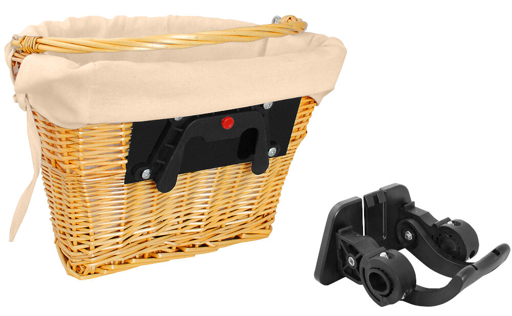 Koszyk wiklinowy na rower VÖGEL VKS-702 CP Stylowy wykonany z mocnej wikliny długotrwałe użytkowanie odporność na wgniecenia maksymalny udźwig do 5 kg
