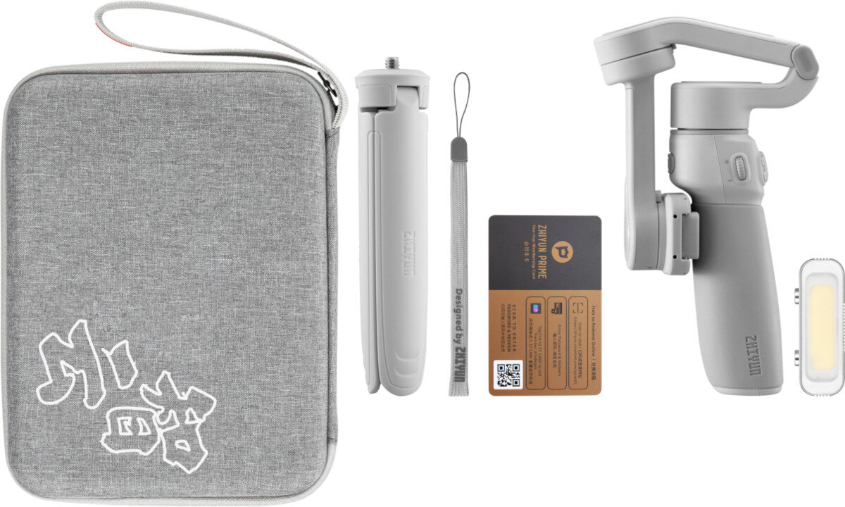 Gimbal ZHIYUN Smooth Q4 Combo Biały opakowanie zestaw zawartość akcesoria dodatki