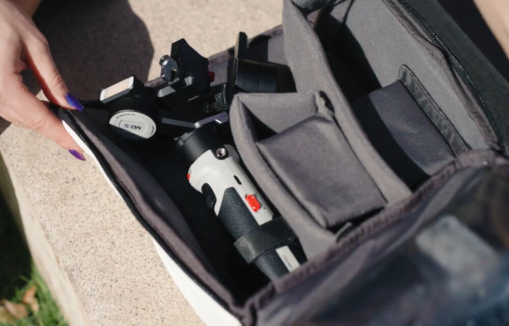 Gimbal ręczny ZHIYUN Crane M2S Combo plecak zestaw transport kieszonki