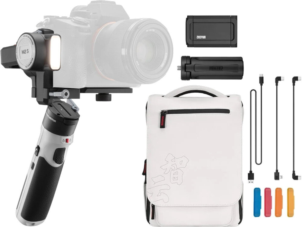 Gimbal ręczny ZHIYUN Crane M2S Combo opakowanie zawartość akcesoria