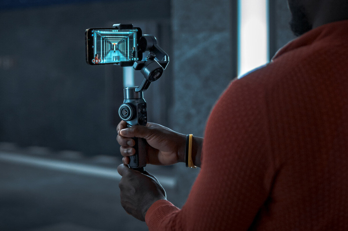 Gimbal ZHIYUN Smooth 5S Combo Szary aplikacja obsługa funkcje regulacja