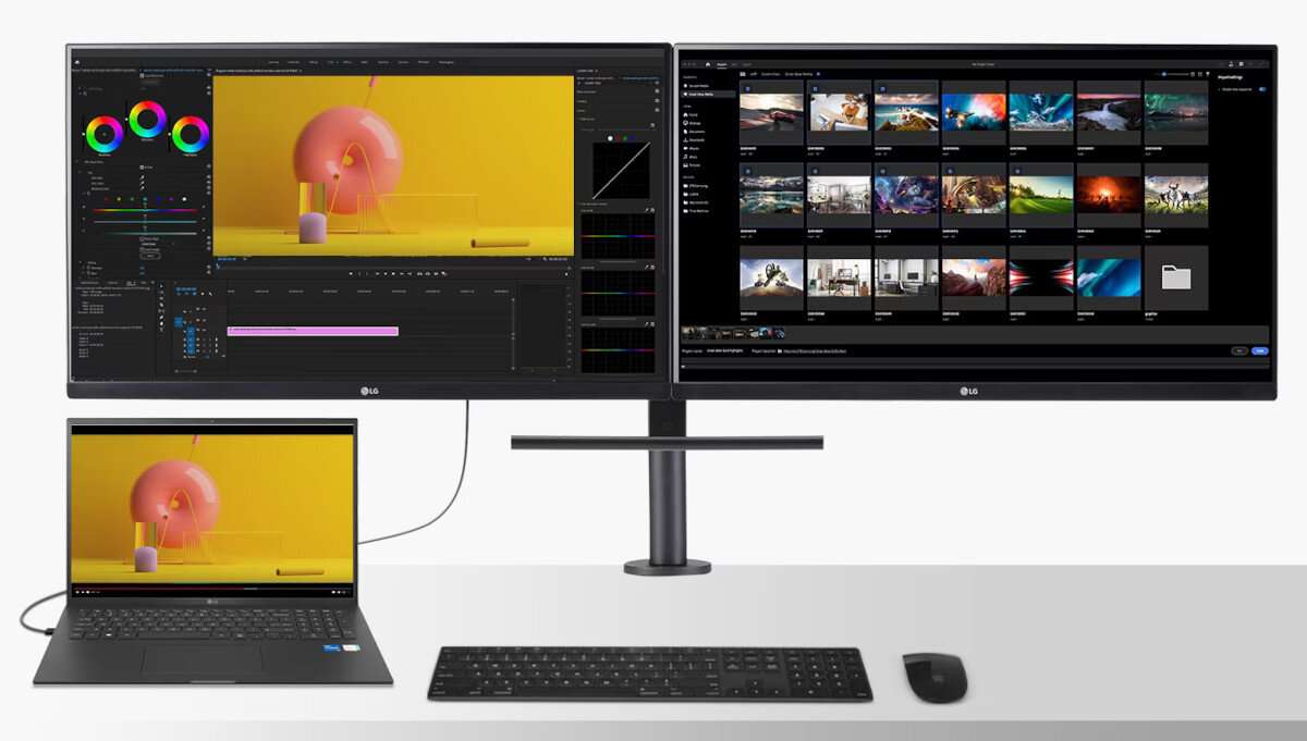 Monitor LG Ergo Dual 27QP88DP-BS 27 2560x1440px IPS porty złącza zasilanie przesyłanie
